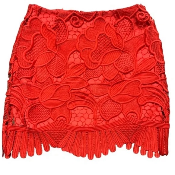 Lovers + Friends Red Skirt - Picture 3 of 4